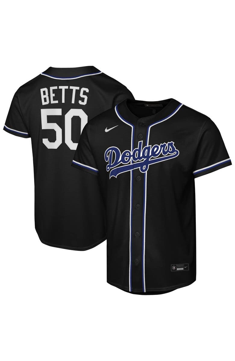 Nike Youth Nike Mookie Betts Black Los Angeles Dodgers Fashion Replica Player Jersey, Main, color, Black