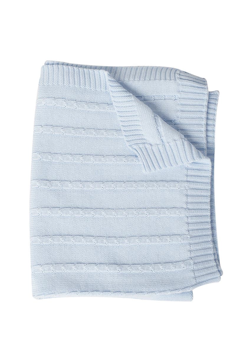 Cable Knit Blanket - Baby, Alternate, color, Pink