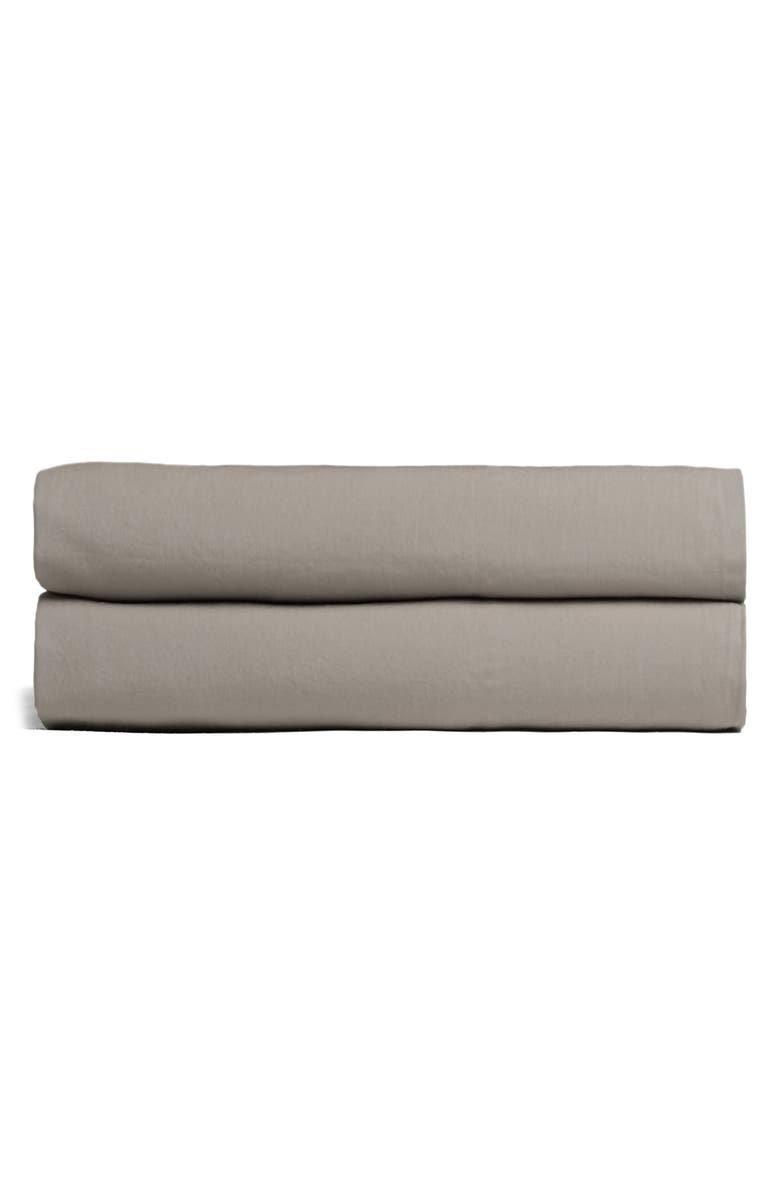 Parachute Percale Fitted Sheet, Main, color, Putty