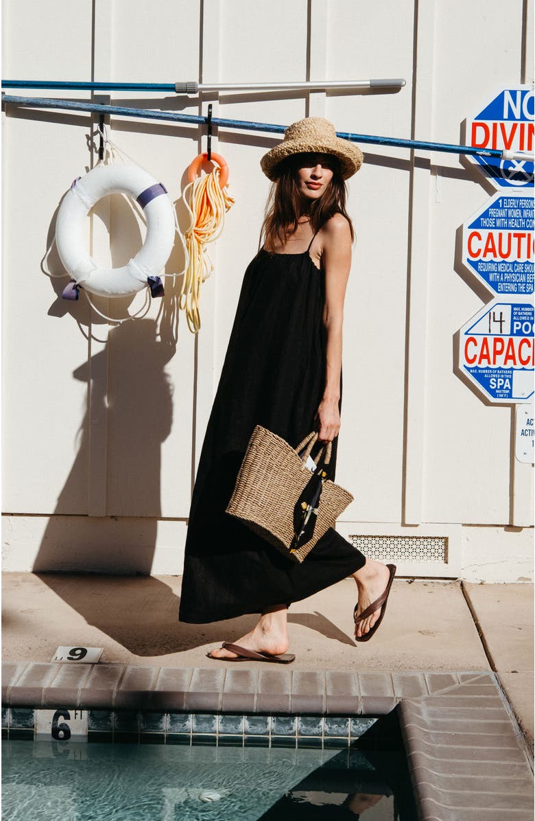 Whimsy + Row Soliel Dress, Alternate, color, Black