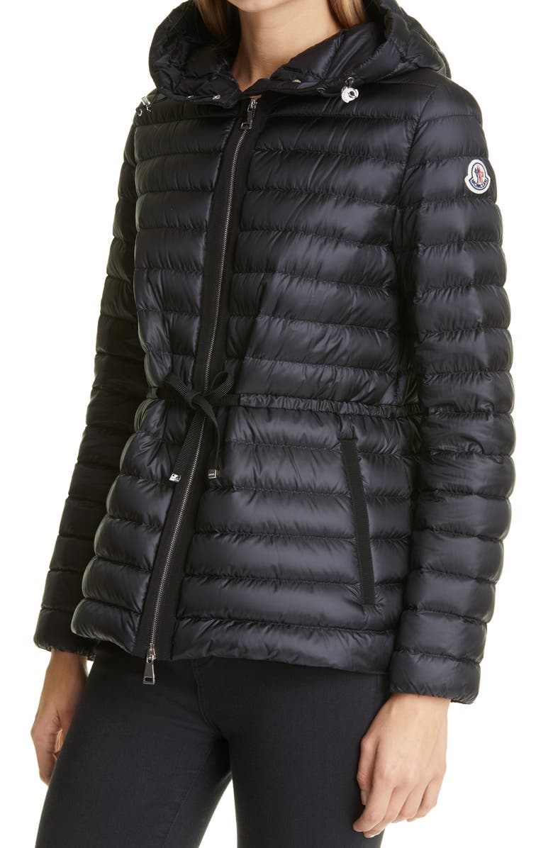 Moncler Raie Tie Waist Water Resistant Lightweight Down Puffer Jacket, Alternate, color, 