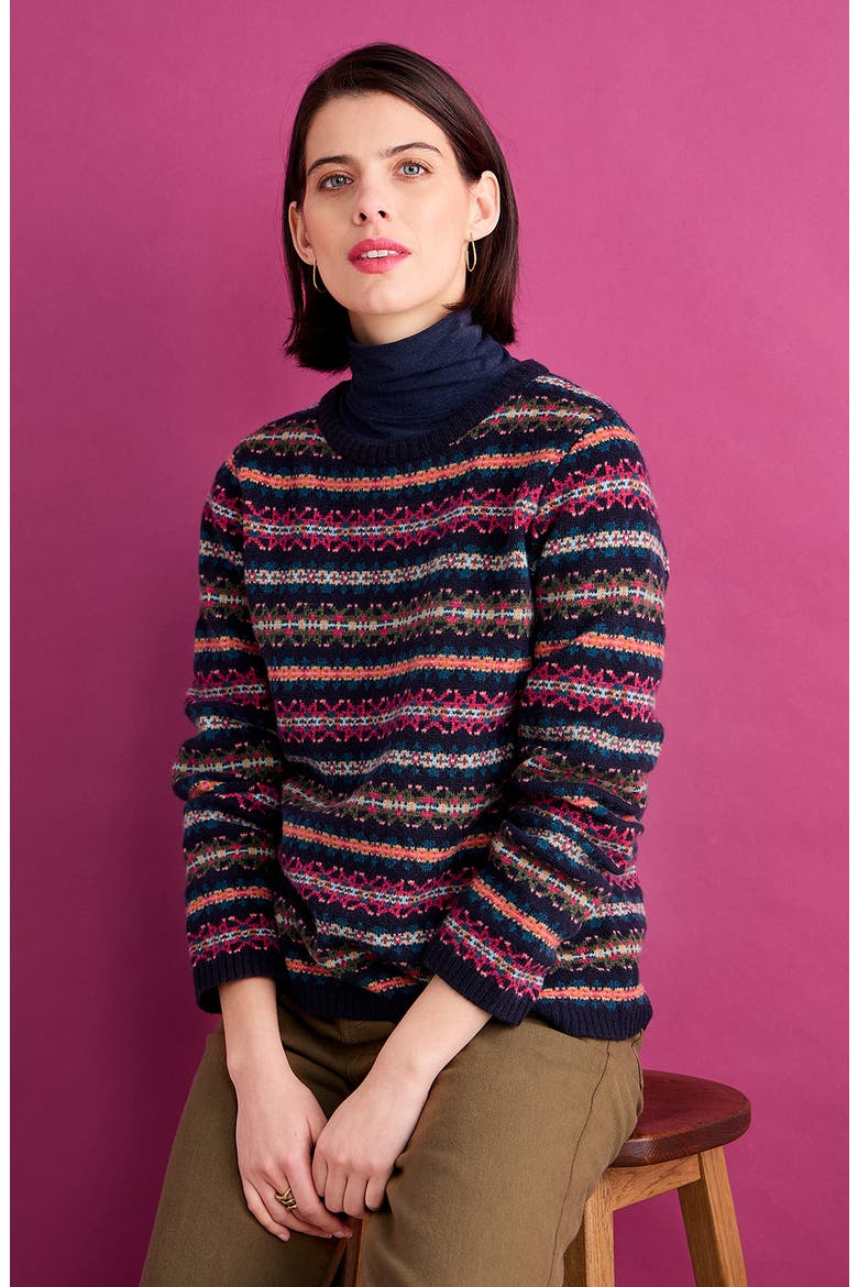 Percella Cove Fair Isle Merino Wool Blend Sweater, Alternate, color, PALACE COVE MARITIME MULTI