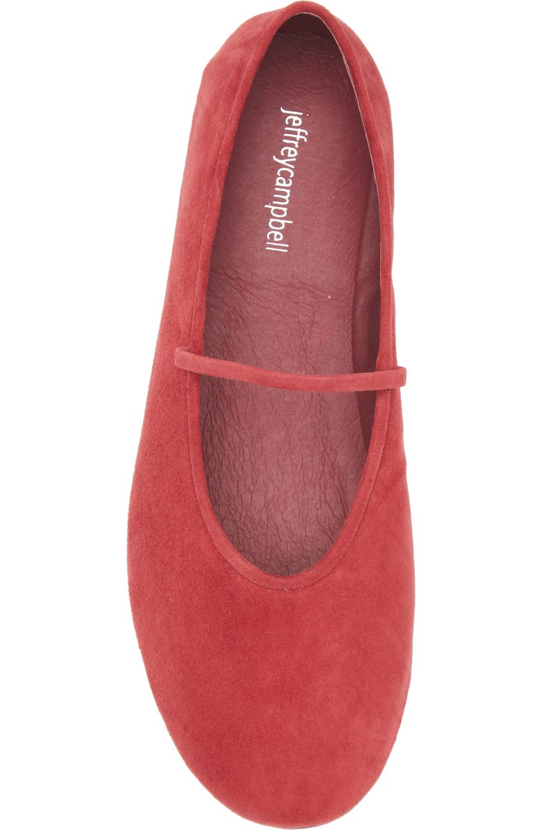 Jeffrey Campbell Dancerina Mary Jane Ballet Flat, Alternate, color, Deep Rose Suede