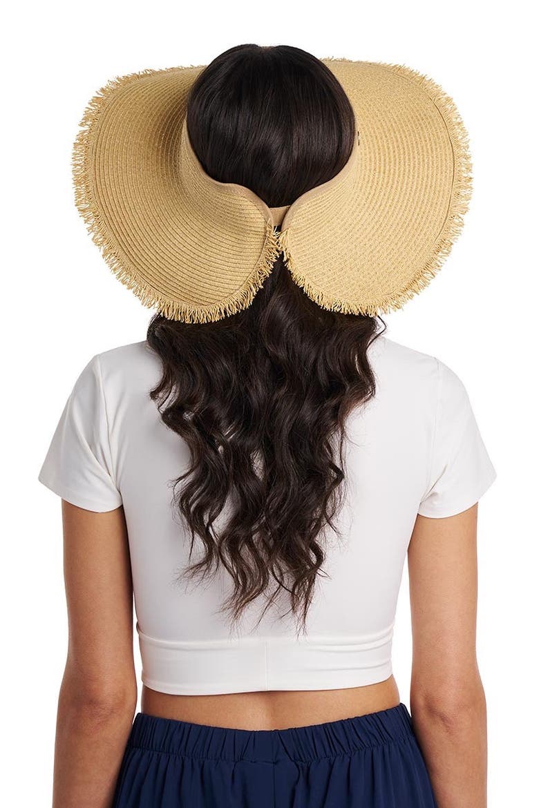 Frayed Rolled Visor, UPF 50+ Sun Protection, Alternate, color, Natural