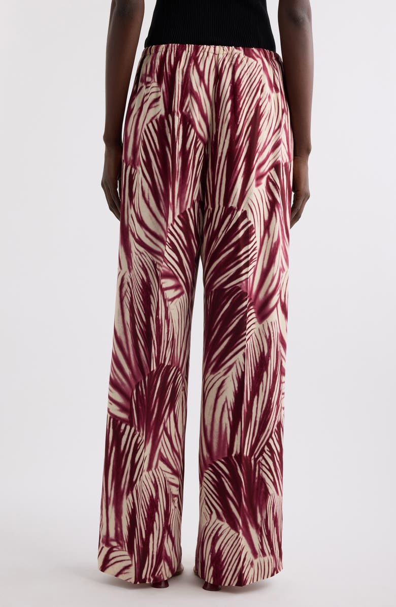 Dries Van Noten Puvis Print Drawstring Pants, Alternate, color, Burgundy
