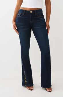 True Religion Joey Stud Embellished Flare Jeans