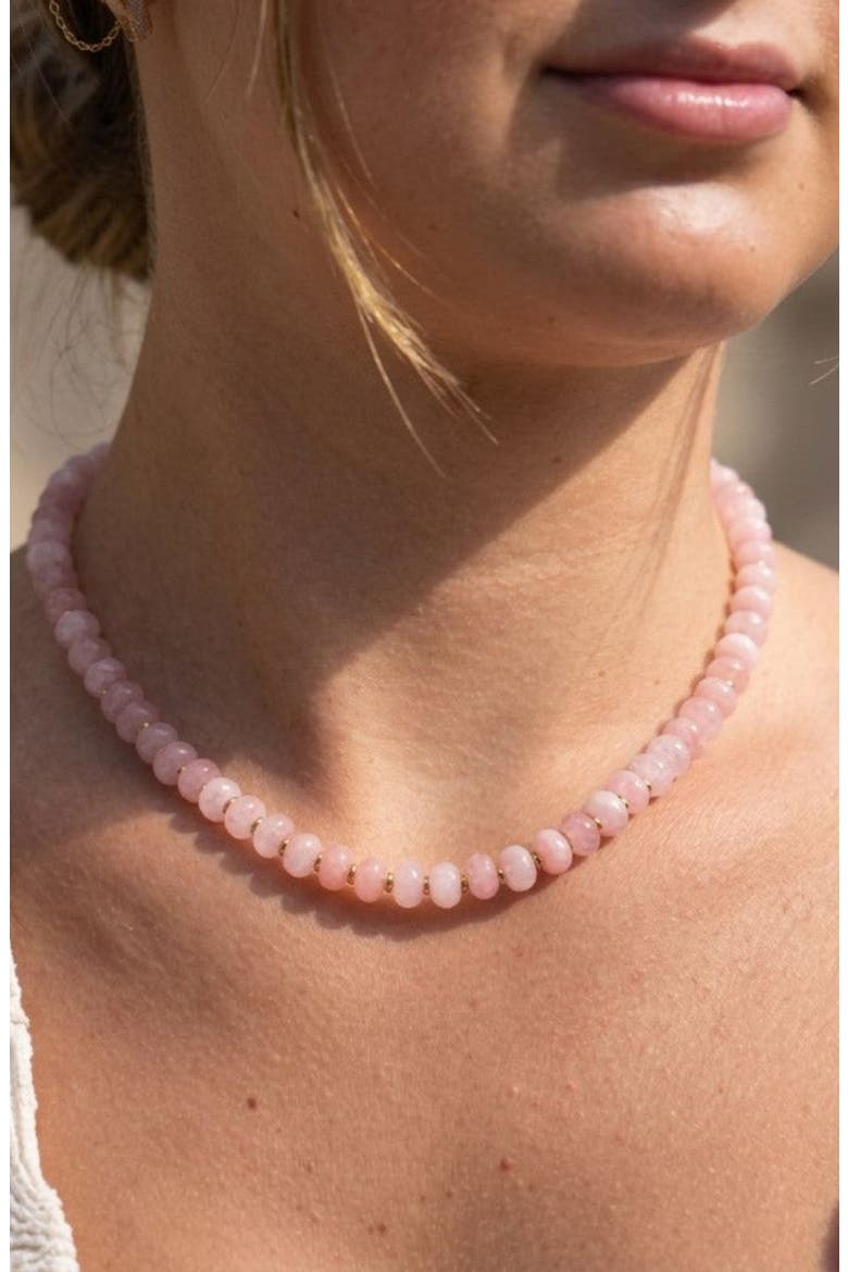 Veronica Beaded Pink Necklace, Alternate, color, Pink