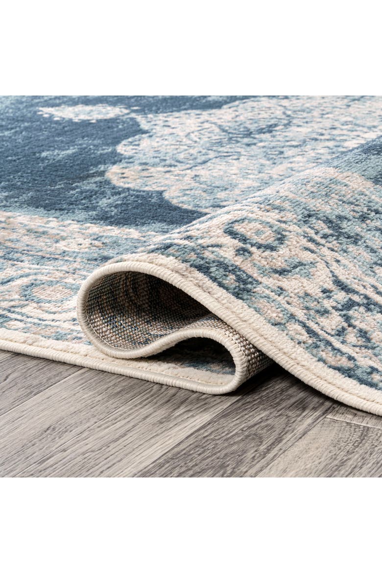 Rosalia Cottage Medallion Area Rug, Alternate, color, Ivory/Blue