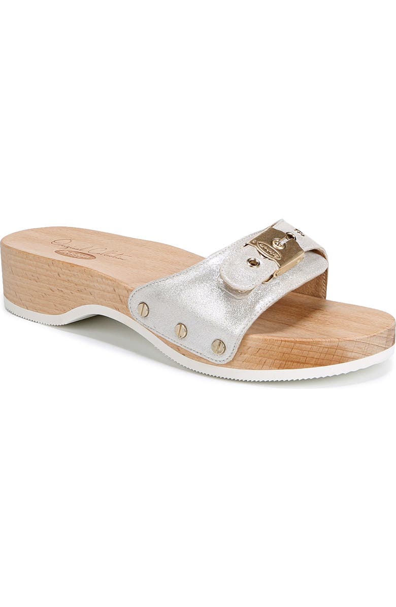 Dr. Scholl's Original Collection Platform Slide Sandal, Main, color, Silver