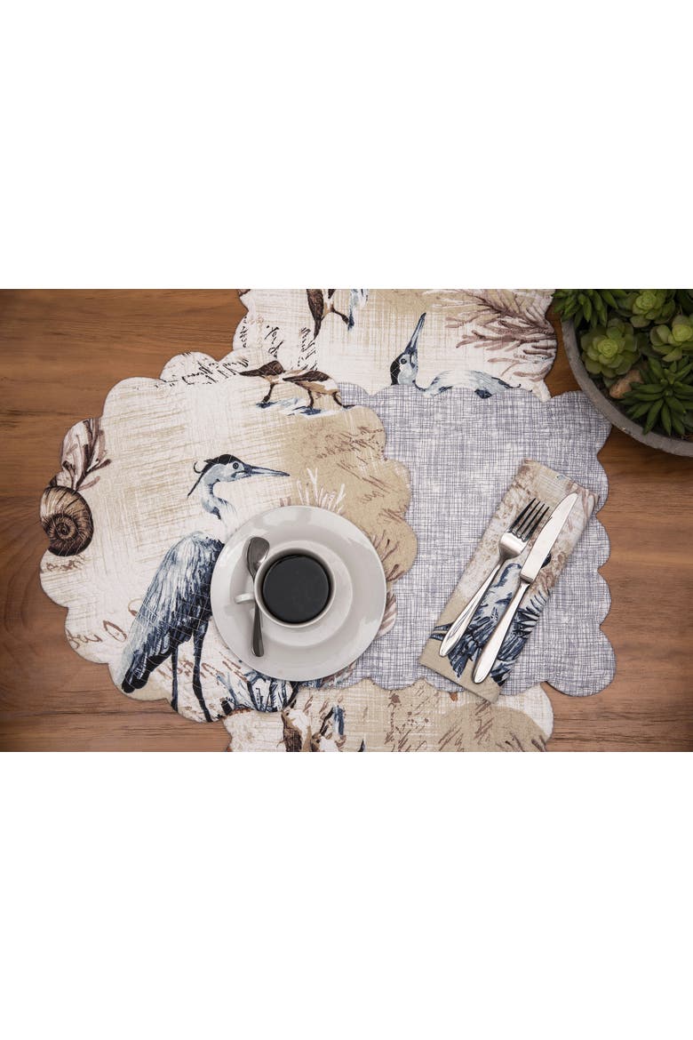 Brunswick Island Cotton Cloth Napkin Machine Washable Set of 6, Alternate, color, Blue