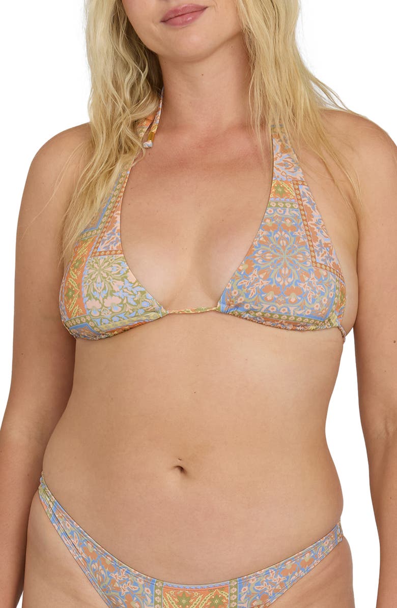 Billabong Take it Back Triangle Bikini Top, Alternate, color, Twilight Blue