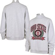 '47 Women's '47  Gray Ohio State Buckeyes Laurel Arch Mock Neck Sweatshirt