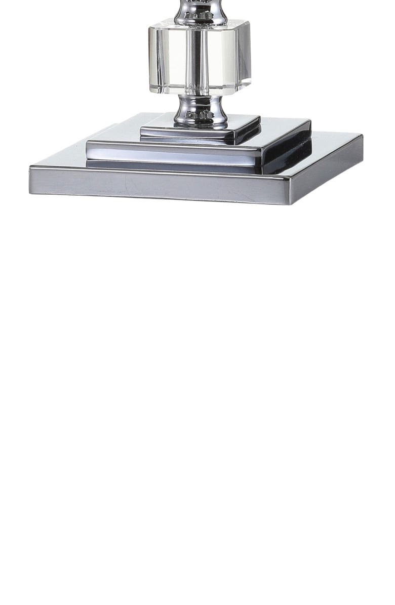 JONATHAN Y Barnard 22" LED Crystal/Metal Table Lamp, Clear, Alternate, color, Clear/Chrome