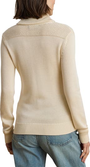 Buckle Shawl Collar Cotton Blend Sweater