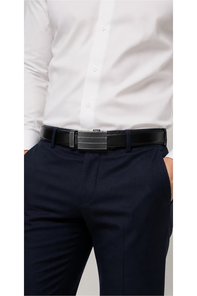 Signature Leather Ratchet Belt, Alternate, color, Trinity