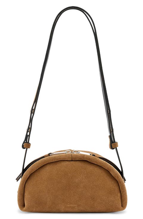 Rosalie Arc Suede Crossbody Bag