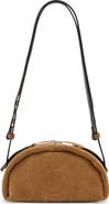 AllSaints Rosalie Arc Suede Crossbody Bag