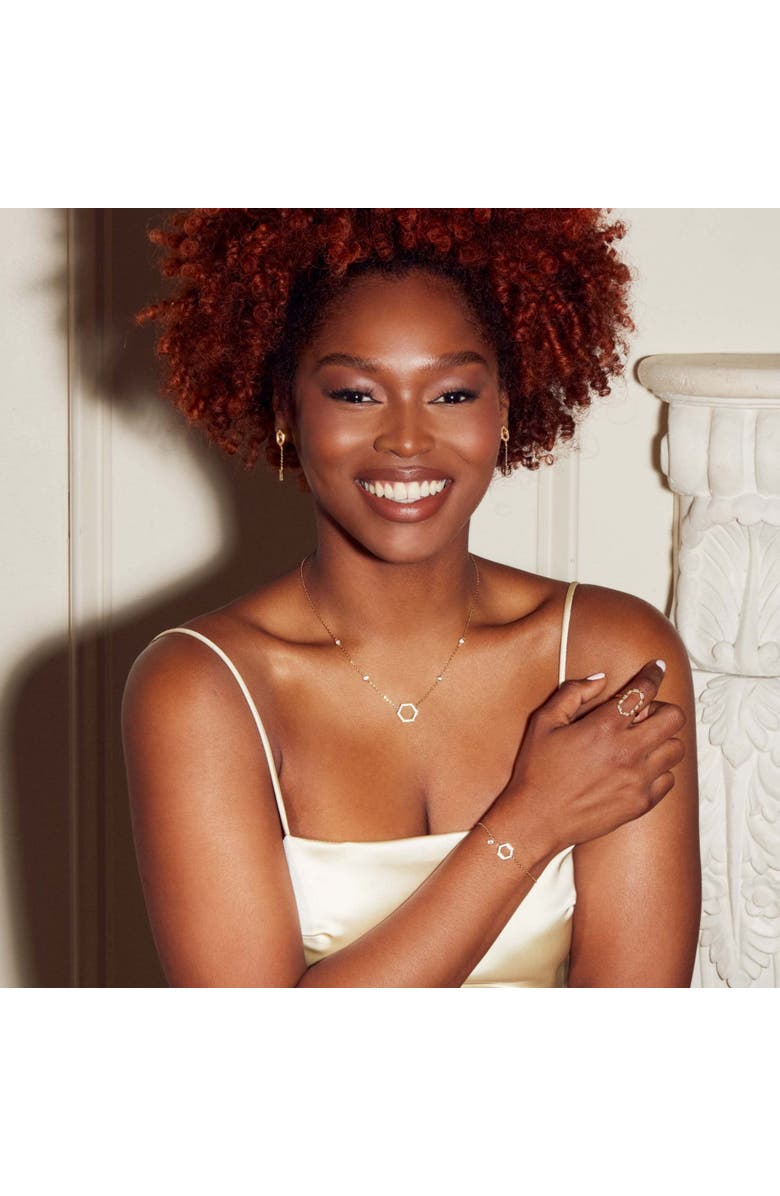 Ora Ana The Kimberly Bracelet, Alternate, color, Gold/White Cz