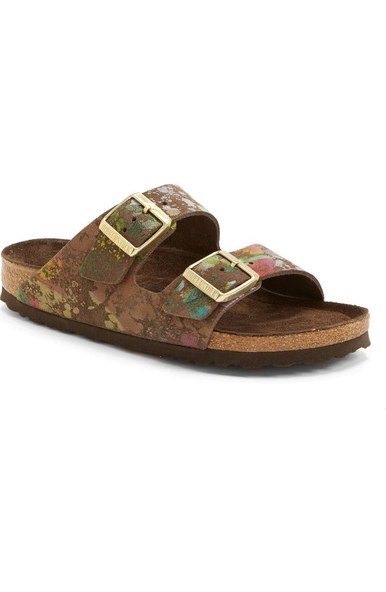 Birkenstock 'Arizona' Soft Footbed Printed Leather Sandal, Main, color,