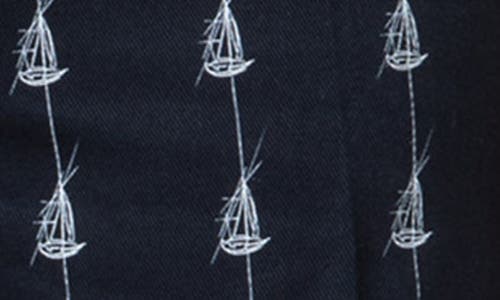 Akris Punto Chieko Sailboat Pinstripe Crop Pants In Navy-cream