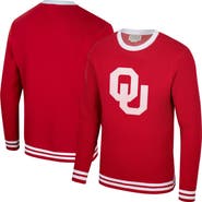 Uscape Apparel Unisex Uscape Apparel Crimson Oklahoma Sooners Renew Knit Vintage Pullover Sweater