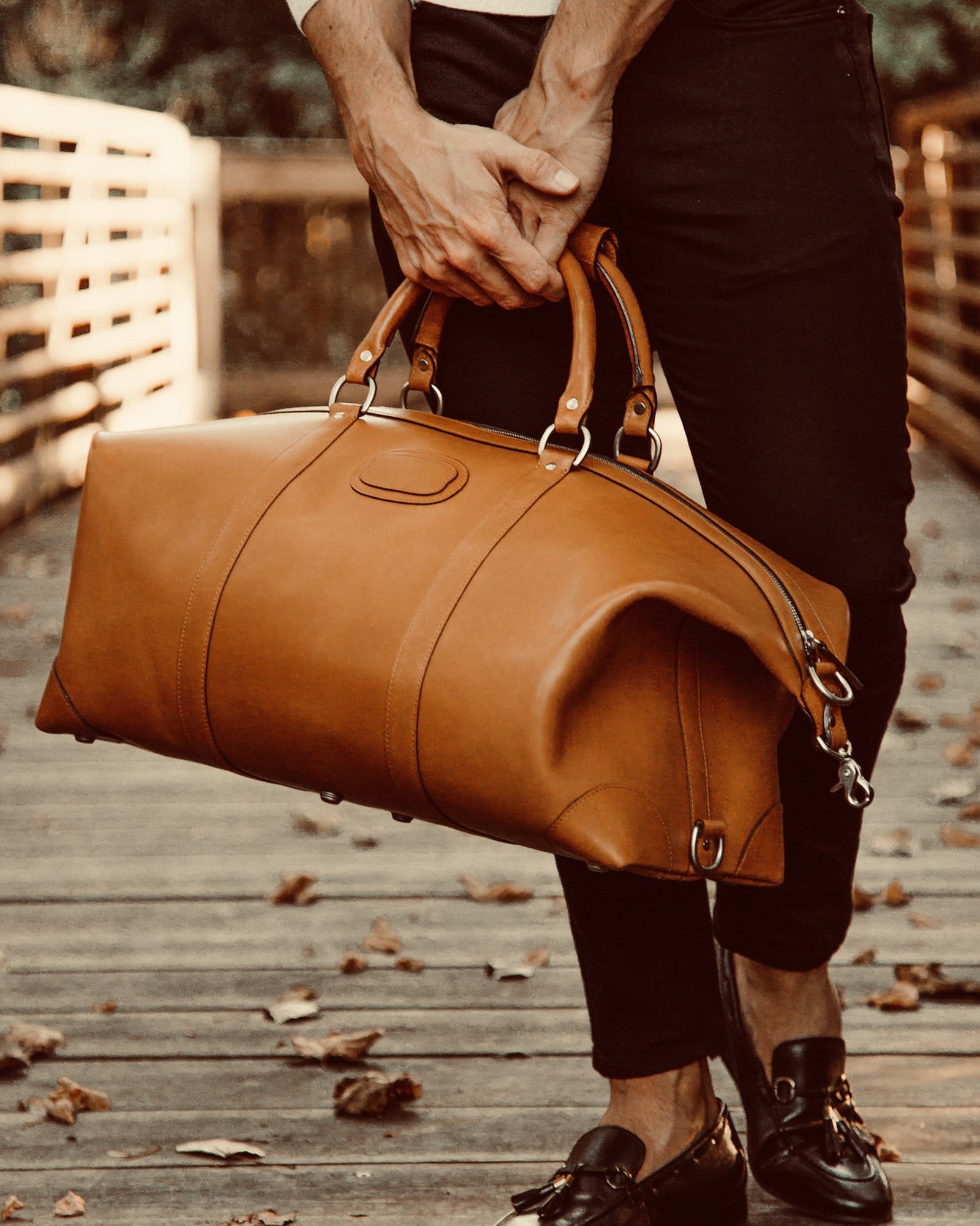 Twain 22" Leather Weekender, Alternate, color, Tan