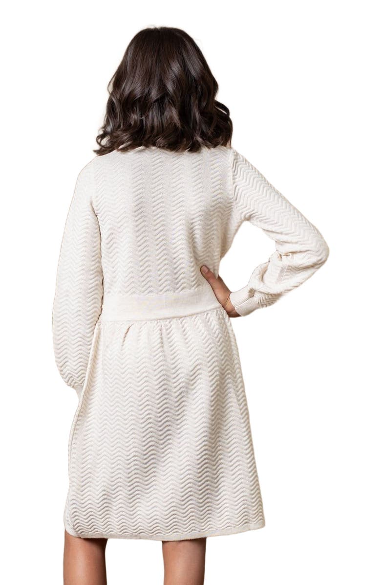 Hope & Henry Girls' Organic Balloon Sleeve Sweater Dress, Kids, Alternate, color,