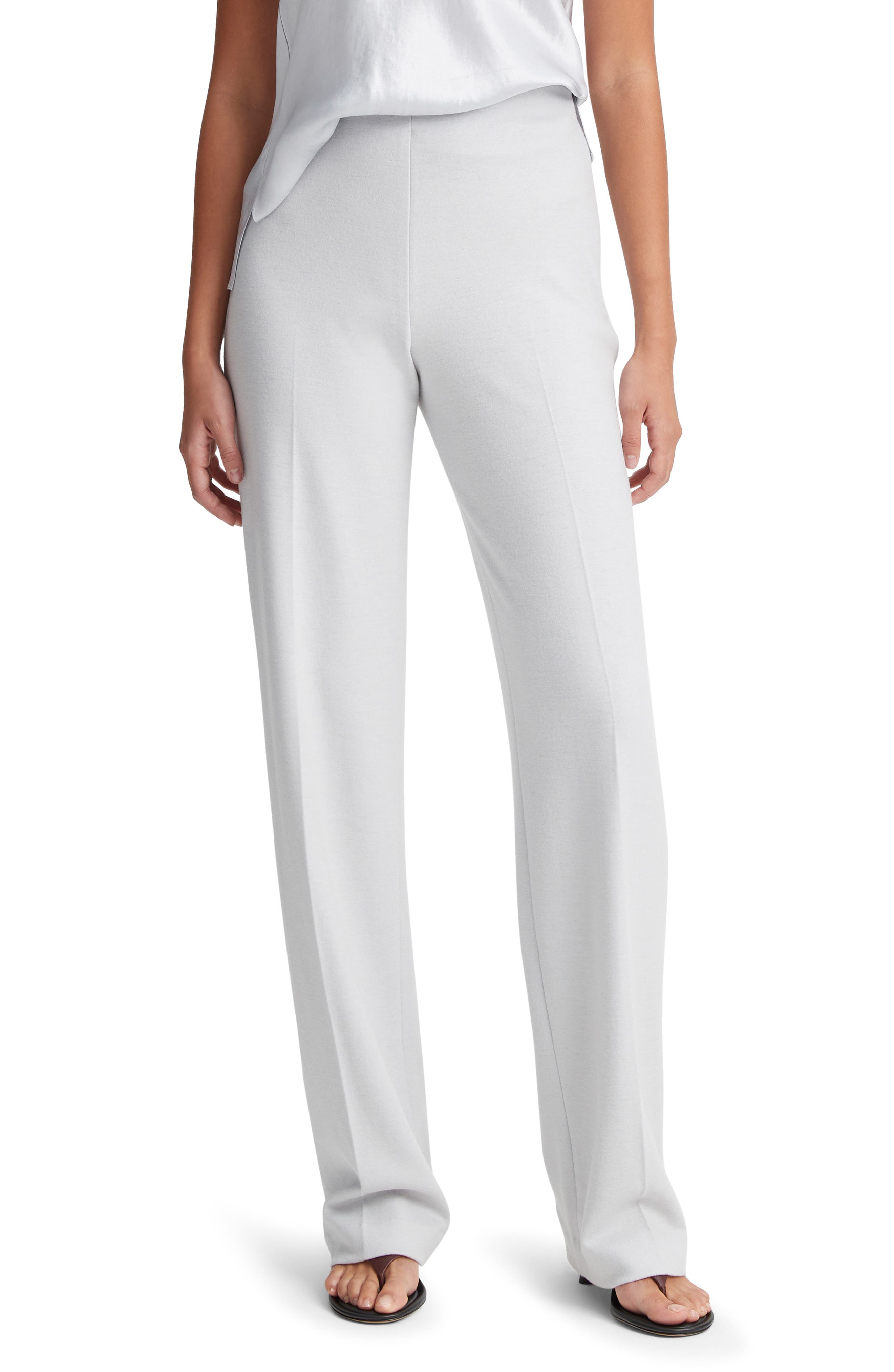 Vince Cozy High Waist Wool Blend Wide Leg Pants