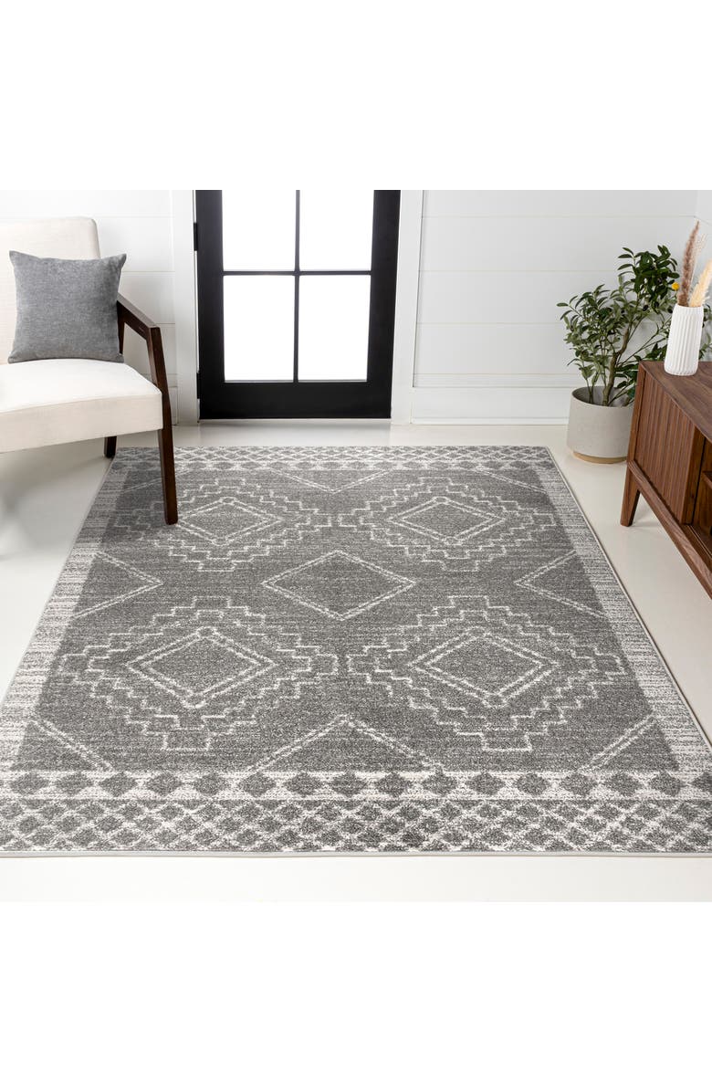 JONATHAN Y Amir Moroccan Beni Souk Area Rug, Alternate, color, Gray/Cream