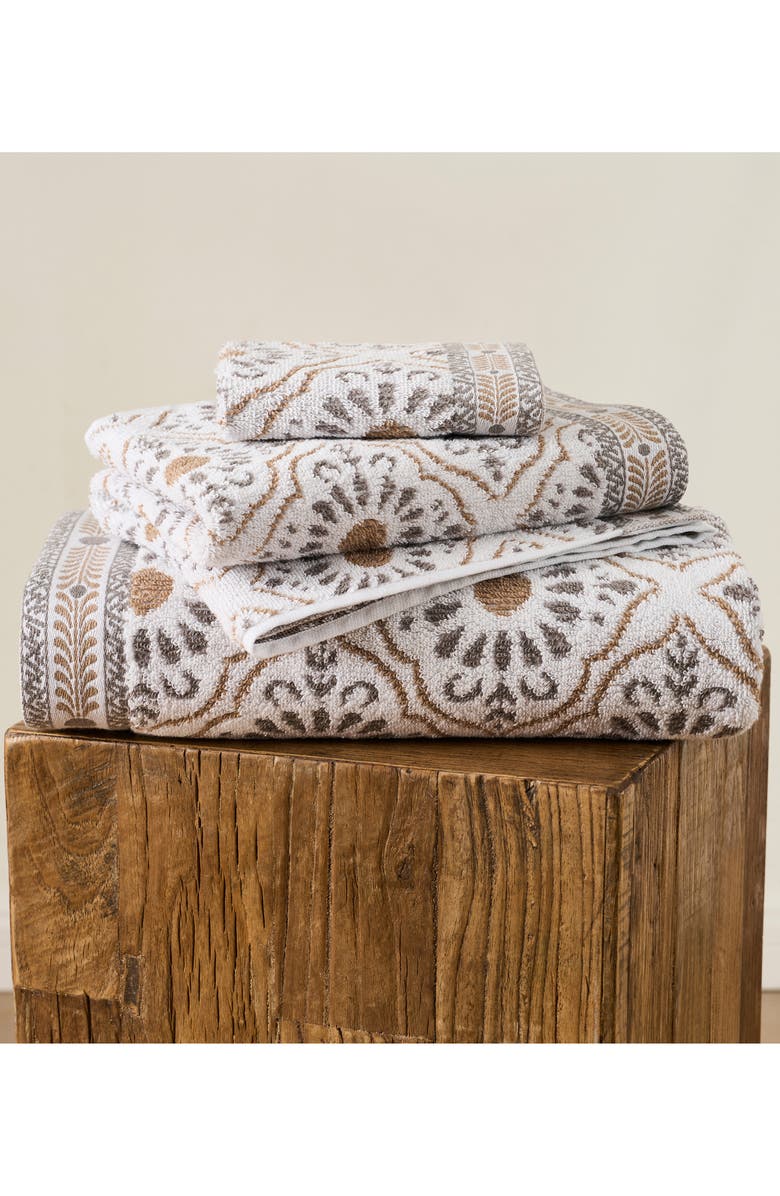 John Robshaw Rangila Bath Towel, Alternate, color, Linen