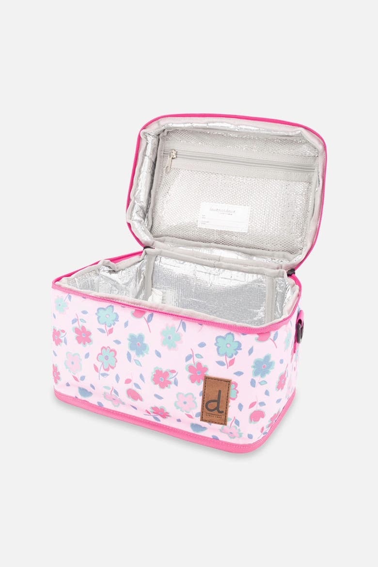 Flowers Charming Spacious Durable Lunch Box, Alternate, color, Pink Printed Flowers