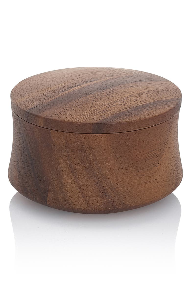 Nambé Nara Acacia Wood Salt Cellar, Main, color, 