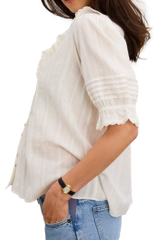 Hatch The Lou Lou Nursing Blouse In White