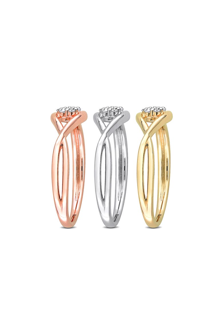 Set Of 3 Infinity Diamond Rings - 0.21ct., Alternate, color, MULTI