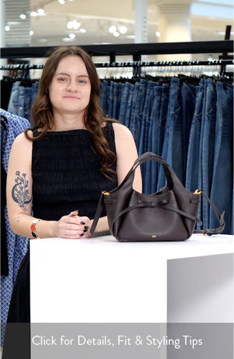 Mabel Soft Bow Faux Leather Tote, sales video thumbnail