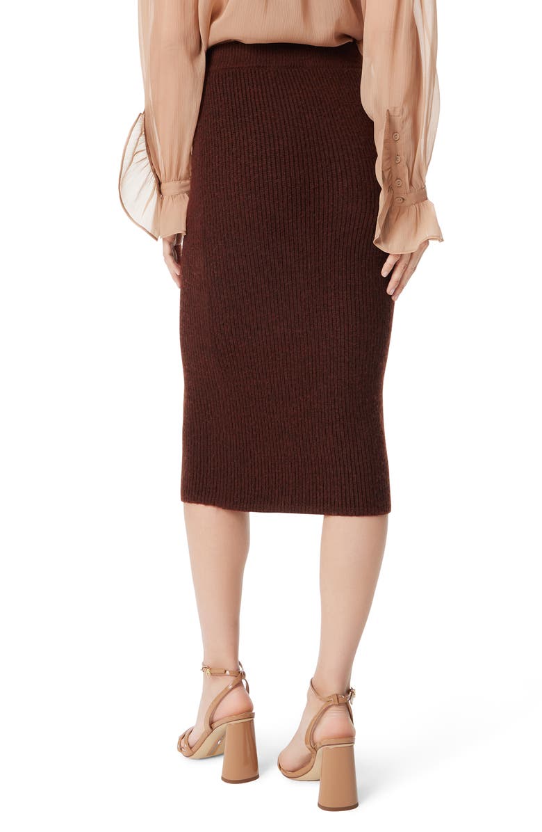 Sam Edelman Rosalie Rib Skirt, Alternate, color, Bitter Chocolate