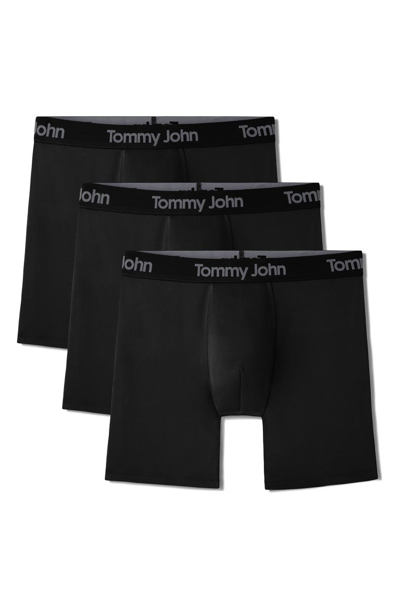 Tommy John 3-Pack Air Cool Mesh Boxer Briefs, Alternate, color, Black