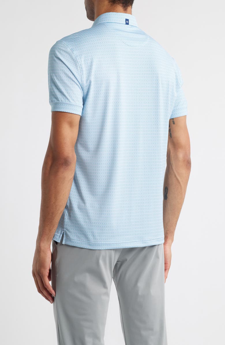 Mizzen+Main Versa Trim Fit Geo Print Performance Golf Polo, Alternate, color, Provence Diamond Sunburst