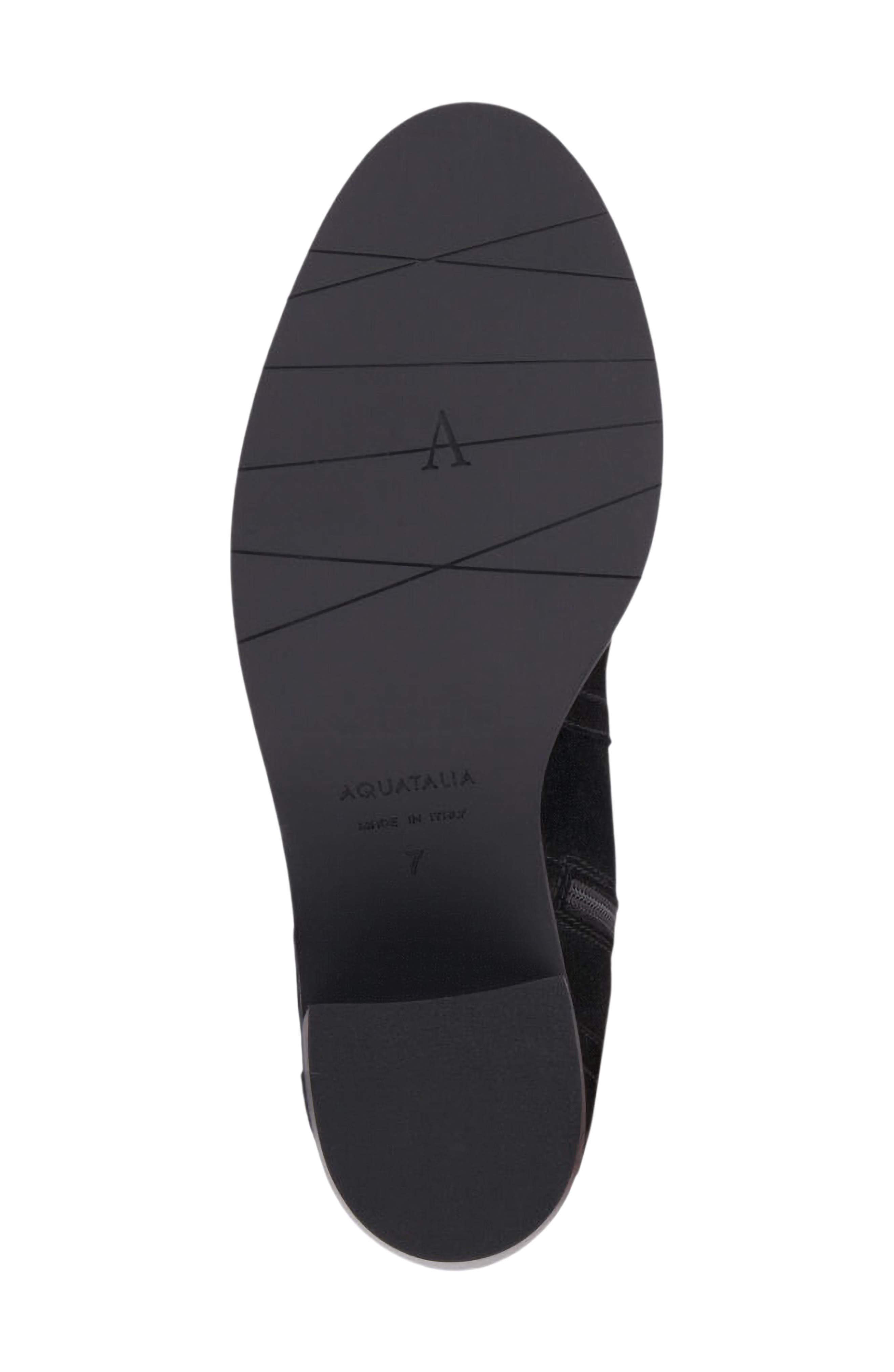 Aquatalia Janela Weatherproof Short Boot, Alternate, color, Black Suede