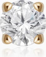 Oradina 14K Yellow Gold Shine Bright Diamond Single Mini Stud