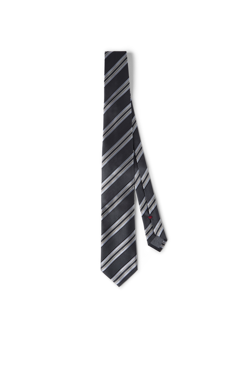 Silk textured stripe tie, Main, color, Anthracite