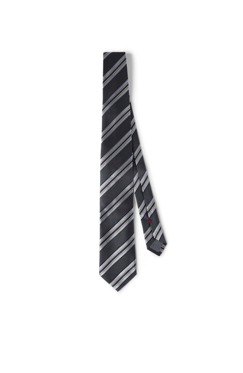Silk textured stripe tie