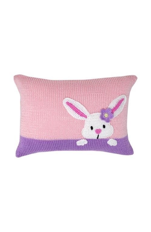 Melange Collection Bunny Peekaboo Mini Pillow In Pink