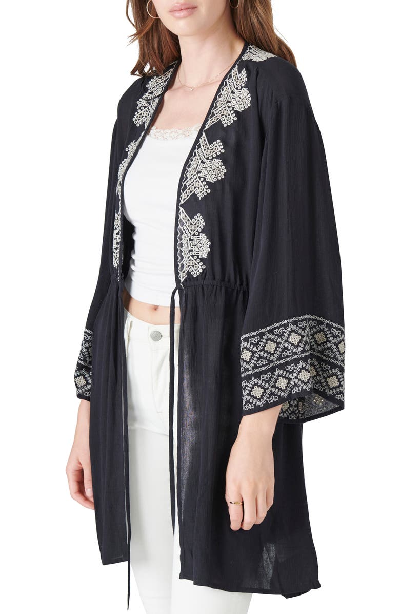 Lucky Brand Boho Embroidered Wrap, Alternate, color, 