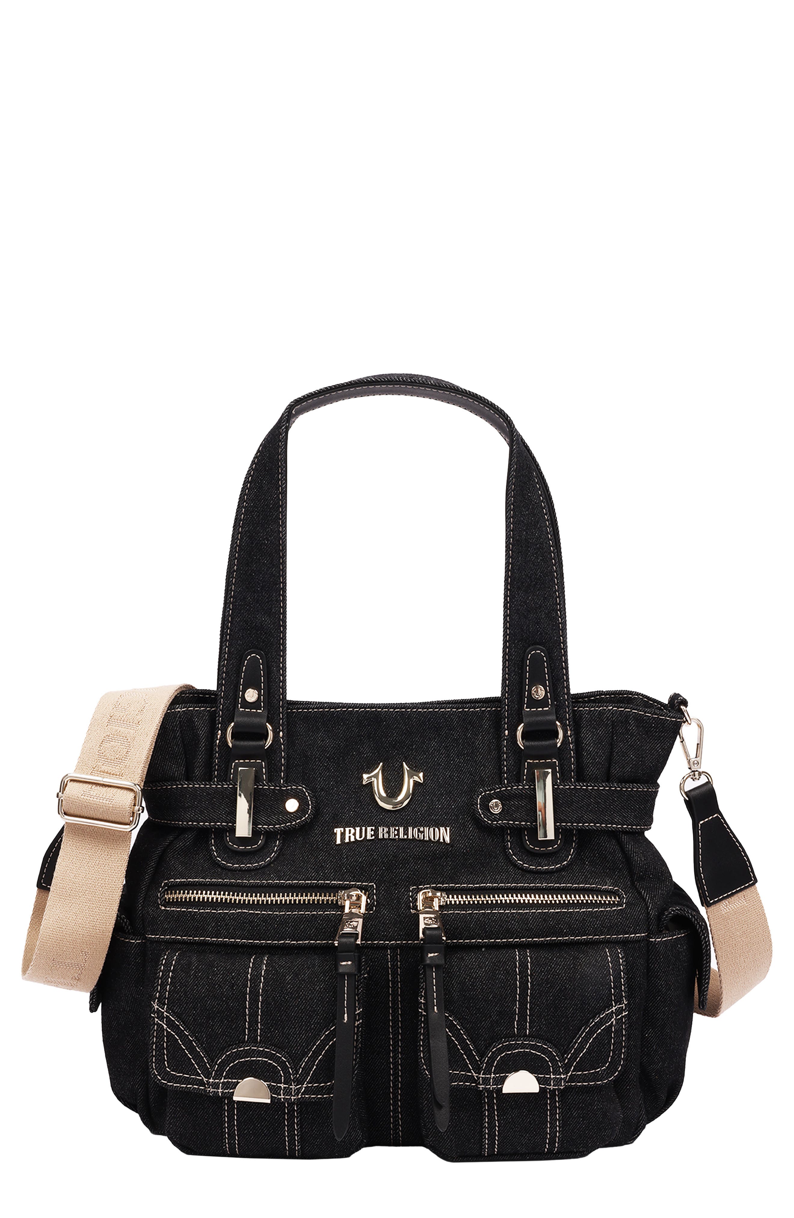 Multi-Pocketed Denim Tote