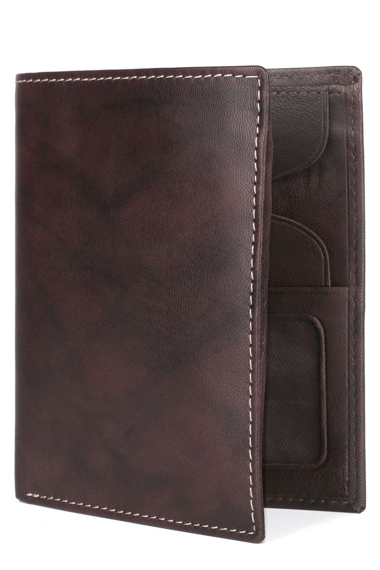 Credit Card RFID Leather Folio Wallet, Alternate, color, BROWN