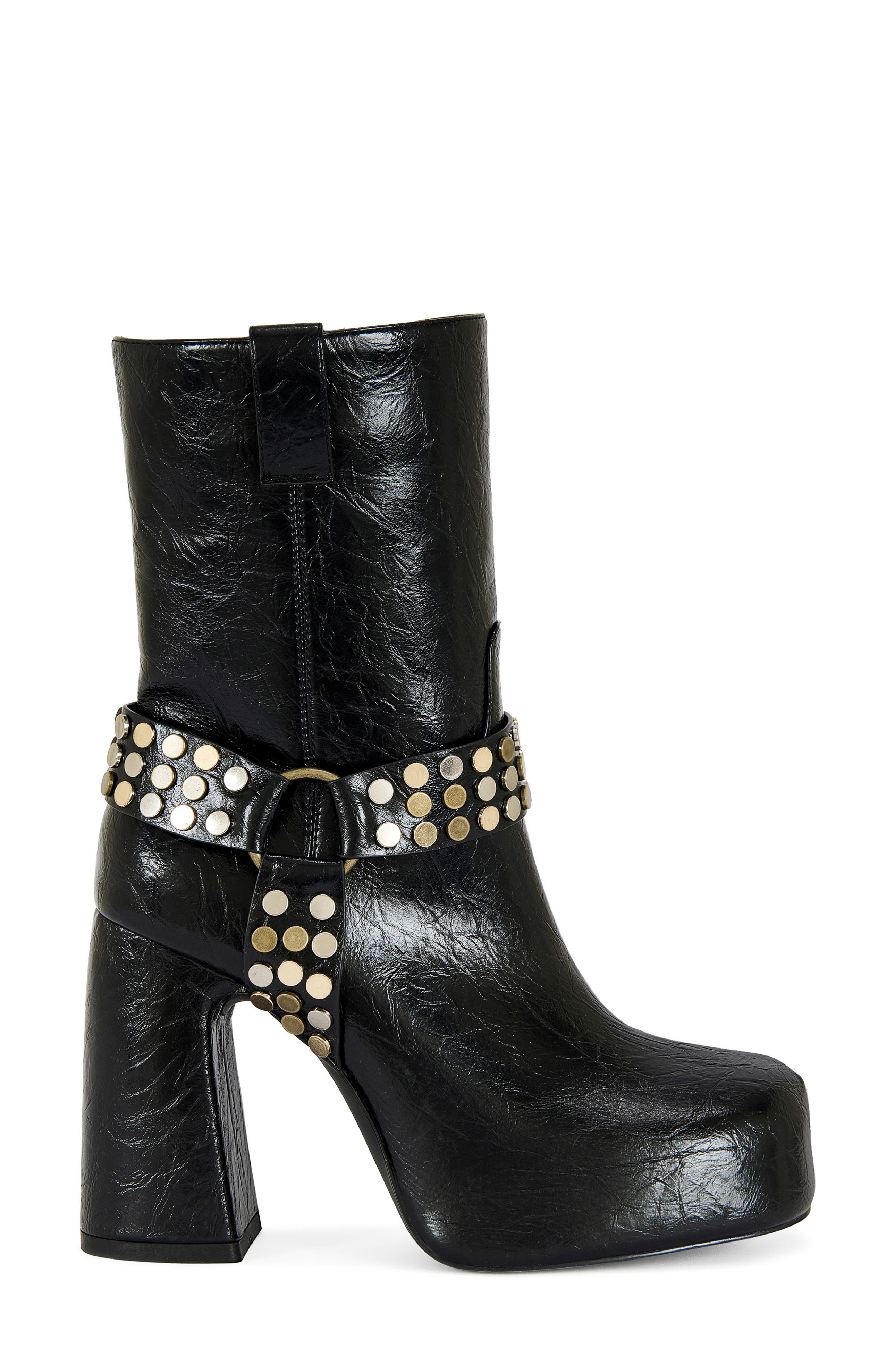 AZALEA WANG Dyzma Moto Platform Bootie, Alternate, color, Black
