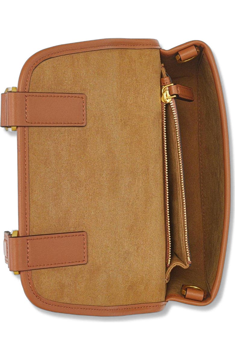 MCM Aren Messenger Bag in Visetos, Alternate, color, Cognac