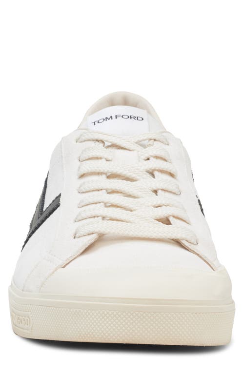 Tom Ford Jarvis Low-top Sneakers In White/black/ivory