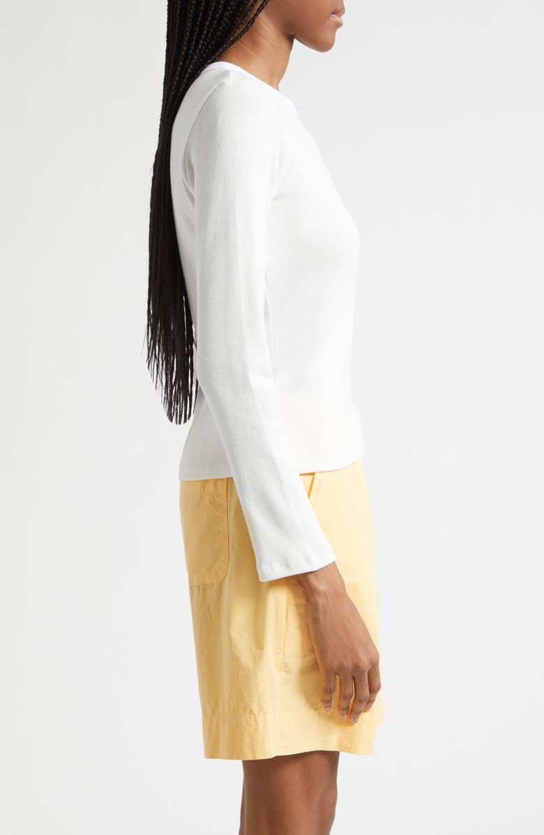 LESET Nando Knit Slim Fit Long Sleeve Top, Alternate, color, White